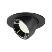 1005908 SLV NUMINOS® GIMBLE S DL светильник встраиваемый 250мА 8.6Вт с LED 4000K, 750лм, 40°, черный/хром