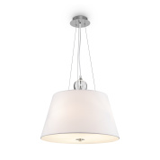 подвесной светильник с белым плафоном и металлическим креплением