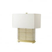 Stack Table Lamp Brass White Shade by Nellcote настольная лампа Sonder Living 1007213