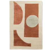 1104269847 Ferm Living Bloco Ковер из ворсовой шерсти 120x180 см, оттенок «бежевый/розовый»
