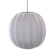 KW60 SI Knit-Wit Made By Hand Светильник с крупным серым тканевым абажуром округлой формы