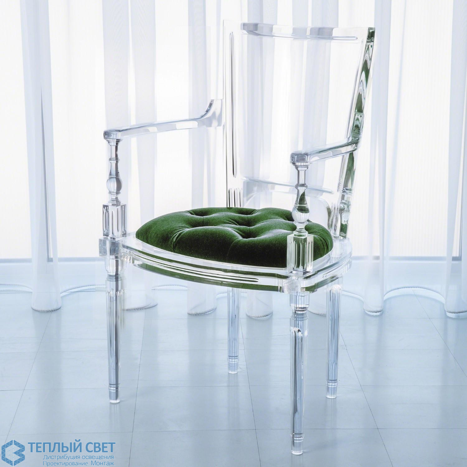 стулья прозрачные с металлическими ножками