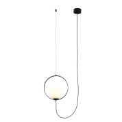 подвесная люстра с круглым диффузором, чёрный корпус