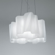 Logico 3X120 SP Artemide Logico подвесная люстра с тремя секционными плафонами из матового стекла