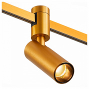 потолочный светильник на штанге цилиндрической формы золотого цвета для магнитной трековой системы FARM