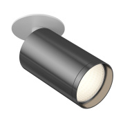 встраиваемый потолочный светильник темно-серого оттенка с матовым покрытием