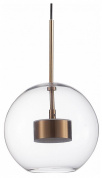 подвесной светильник с прозрачным стеклянным плафоном и цилиндрическим сердечником