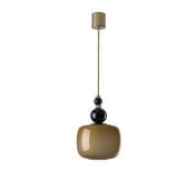 80's farrah pendant light - golden & black подвесной светильник, Villari