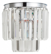 накладной потолочный светильник с многогранными прозрачными элементами в металлическом корпусе