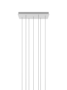 прямоугольное основание на семь подвесных светильников белое