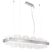 подвесная люстра с плоскими дисками белого цвета