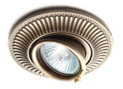 встраиваемый потолочный точечный светильник с поворотным модулем и рифлёным ободом