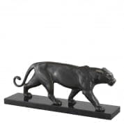 109572 Panther bronze patina on marble base статуя Eichholtz