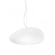 подвесная люстра из стекла на тросах