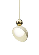 подвесной одноламповый светильник с асимметричным стеклянным корпусом