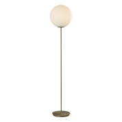 торшер со сферическим плафоном цвета матового золота
