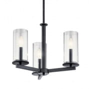 Crosby 3 Light Convertible Chandelier Black люстра 43997BK Kichler