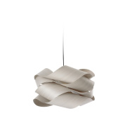 подвесной светильник с волнообразным плафоном матовый белый