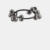 потолочная люстра с шарообразными плафонами дымчатого стекла