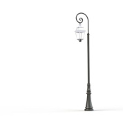 уличный фонарь белого цвета с прозрачным плафоном