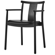 71118-003976 Audo Copenhagen Merkur Кресло, черный дуб / черная кожа