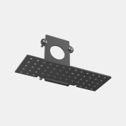 встраиваемая облегчённая заглушка черного цвета с отверстием