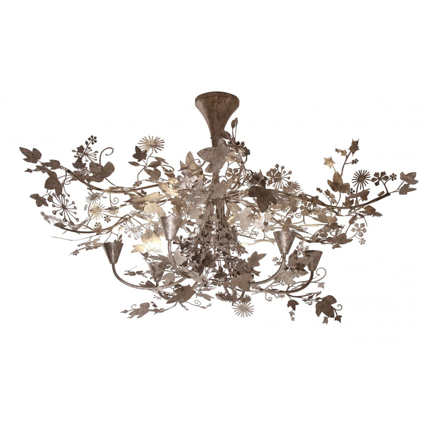 Large Ivy Shadow Chandelier Forest Silver Porta Romana. 