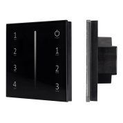 028129 Arlight Панель Sens SMART-P17-DIM Black (230V, 4 зоны, 2.4G)