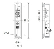 Confort Icone Одинарный подвес квадратный белый i-c-0527