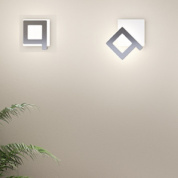 04601ASDHXXBB Elesi luce Like Q AP S LED квадратный настенный светильник белый; алюминий
