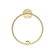 настенный светильник в форме латунного кольца среднего диаметра