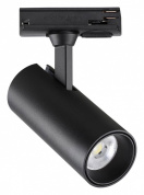 трековый светильник цилиндрический на штанге черного цвета для однофазного шинопровода