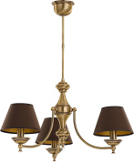 SAN-ZW-3(P/A) Kutek San Marino Lampshade трёхрожковая подвесная люстра с тканевыми абажурами
