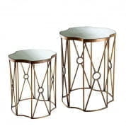 109419 Side Table Sun brass finish set of 2 SIDE TABLES Eichholtz