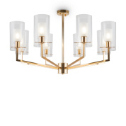 подвесной светильник с восемью стеклянными плафонами в форме цилиндров