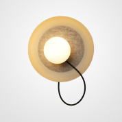 настенный светильник-бра с кольцевым корпусом и центральным плафоном