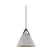 подвесной светильник светло-серый с ремешком