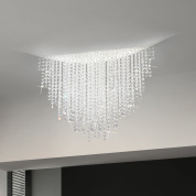 Kolarz FONTE DI LUCE 5310.10350.940 потолочный светильник матовый белый длина 120cm ширина 40cm высота 52cm 3 лампы cветодиодная лампа с регулировкой яркости