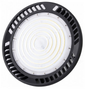 мощный светильник промышленного типа с подвесным креплением и круглыми ламелями