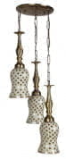 Triple Golden Moti Brass Hanging Ligh подвесной светильник FOS Lighting Surai-SamaMoti-HL3