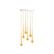 FAW2-360-08 Grau Falling sun CHANDELIER SIX SUN ORANGE подвесной светильник оранжевый