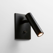 настенный светильник для чтения с угловым креплением матовый чёрный
