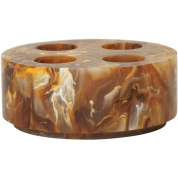 настольный держатель для зубных щеток круглой формы из камня с несколькими отверстиями