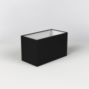 тканевый абажур прямоугольной формы чёрного цвета