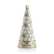 Chantilly macaron pyramid scented candle - white & gold ароматическая свеча, Villari