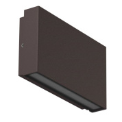 настенный светильник с прямоугольным корпусом тёмно-коричневого цвета