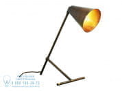 HAVANA MODERN INDUSTRIAL TABLE LAMP Регулируемая настольная лампа из латуни Mullan Lighting MLTL029ANTBRS