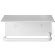 настенный держатель для туалетной бумаги с полкой из металла