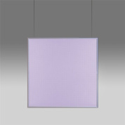 2000010IN1APP Artemide Discovery подвесной светильник с квадратной панелью и фиолетовым контурным ореолом
