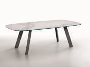 ALEXANDER Стеклянный керамический обеденный стол Midj